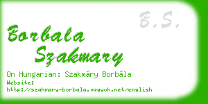 borbala szakmary business card